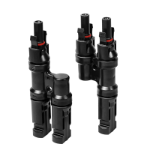 LogiLink Solar Y-Connector set, 2 pcs, male & female, PVC, for solar cables, black