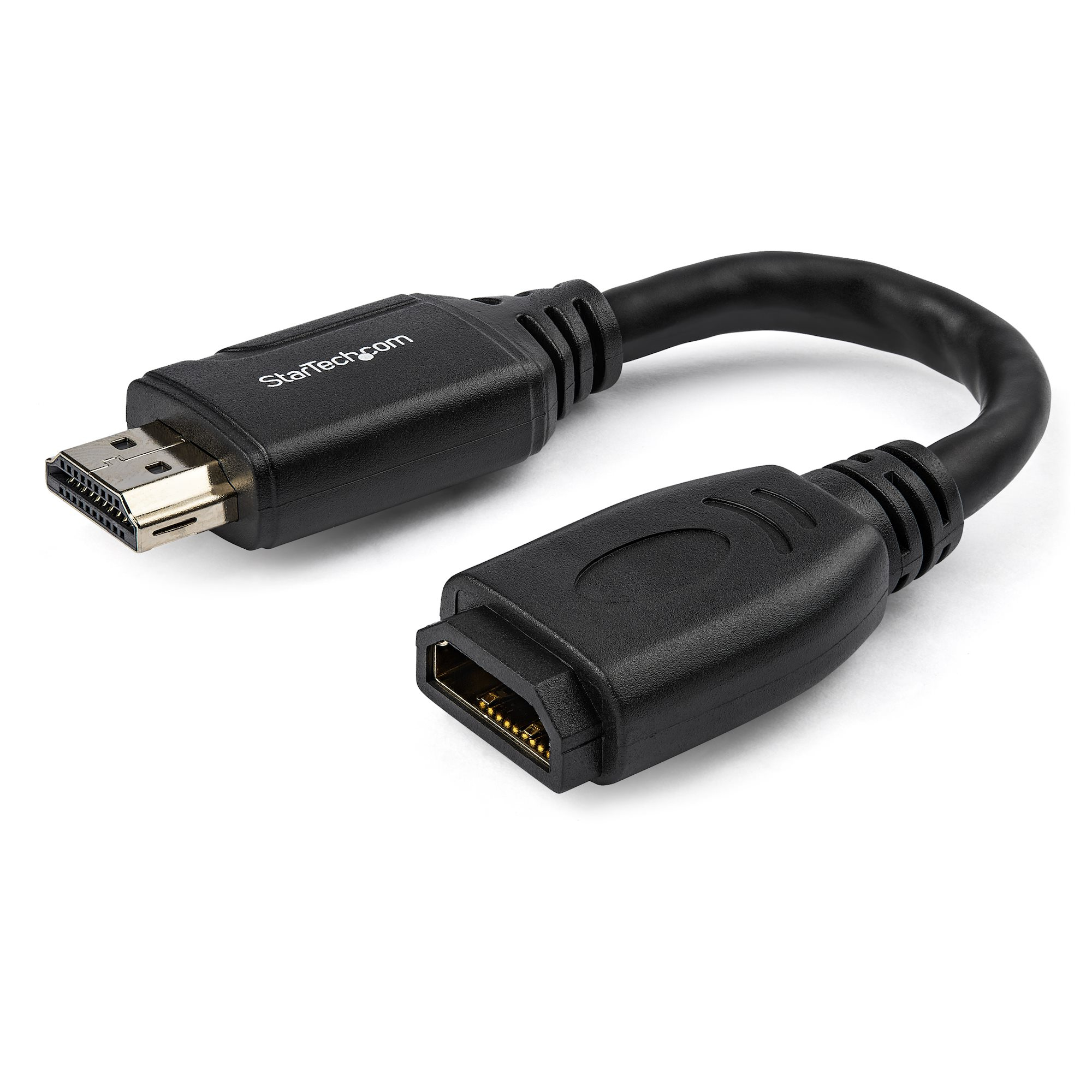 Image of StarTech.com 6" (15cm) HDMI Port Saver Cable - 4K 60Hz High Speed...