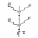 LogiLink Quad Monitor mount, 17"-32", aluminum, silver