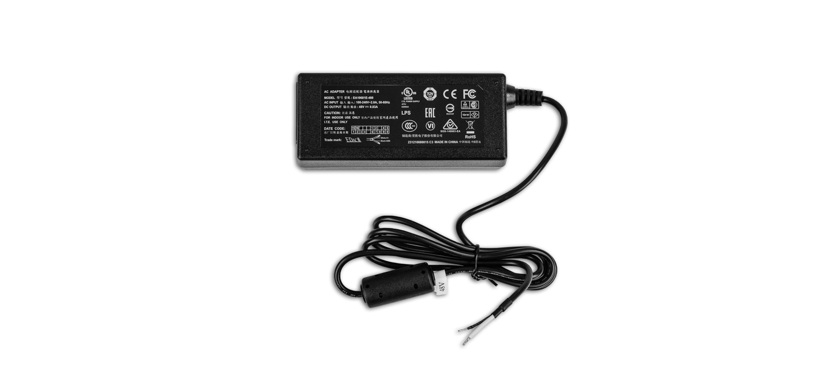 Atlona AT-PS-48083-C power adapter/inverter Indoor Black