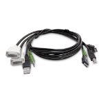 StarTech.com 6ft (1.8m) Dual-Display KVM Cable, 2x DVI to 2x HDMI, USB 2.0, 3.5mm, Universal Combo Cable for Dual-Monitor HDMI KVM, TAA Compliant