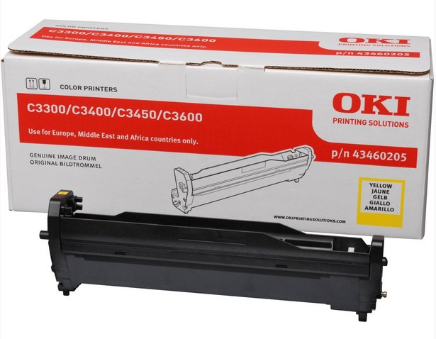 OKI 43460205/TYPE C9 Drum kit yellow, 15K pages for OKI C 3300/3400/3450/3600
