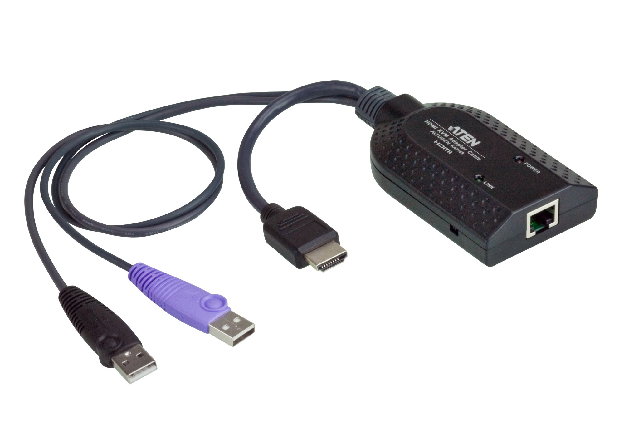 KA7168 ATEN Digital Video HDMI USB KVM Adapter Cable with Virtual Media & Smart Card Reader Support