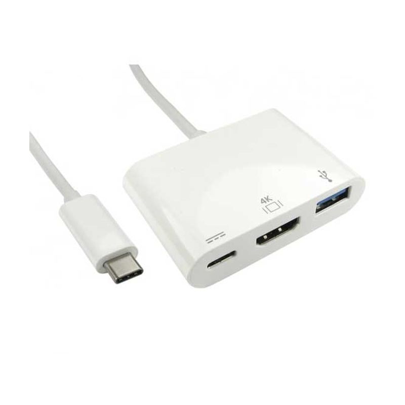 Image of FDL 0.15M USB TYPE C TO HDMI ADAPTOR CABLE + POWER & DATA (M-F)