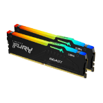 Kingston Technology Kingston FURY Beast RGB - DDR5 - kit - 32 GB: 2 x 16 GB - DIMM 288-pin - 6000 MHz / PC5-48000 - CL36 - 1.35 V - unbuffered - on-die ECC - black