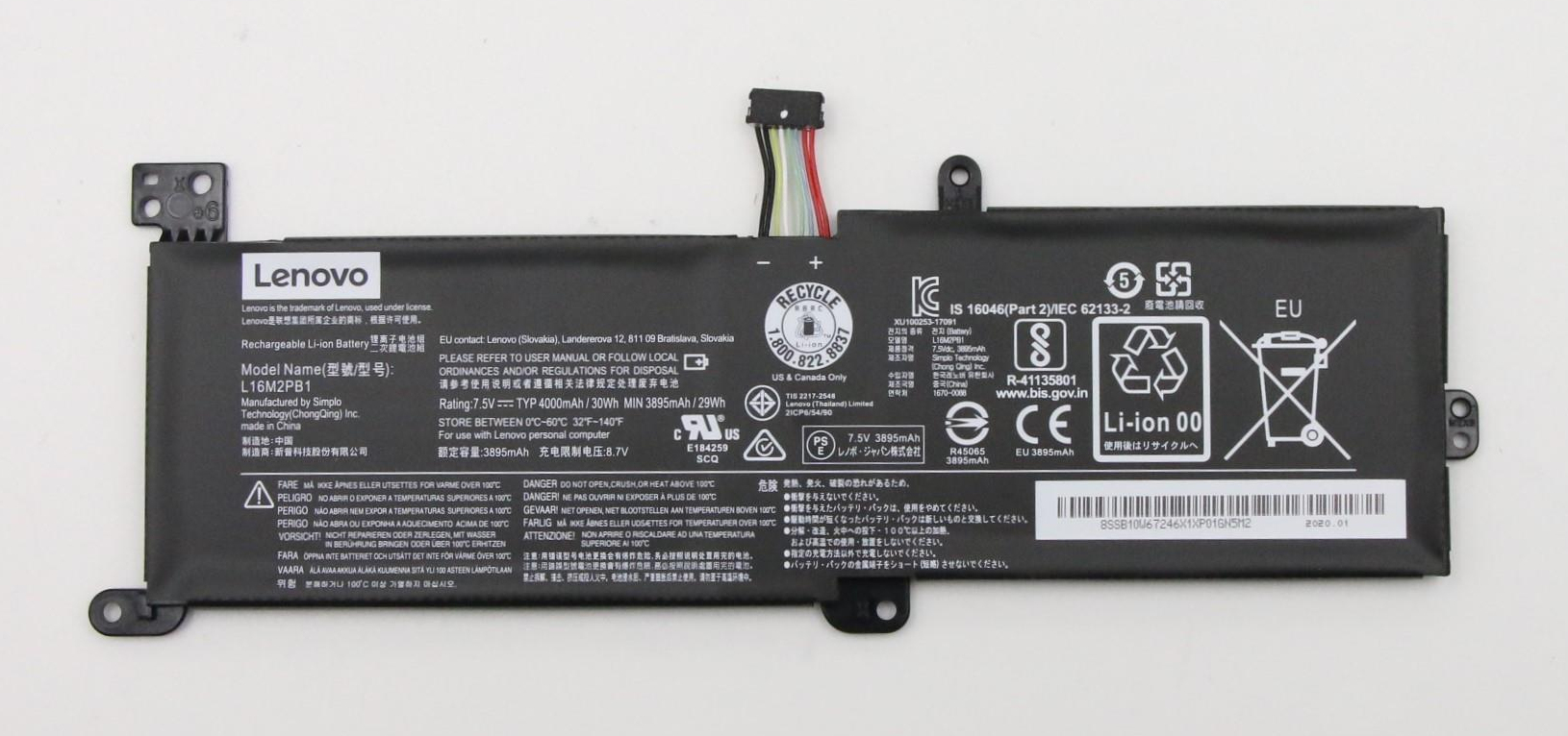 Lenovo 5B10w67163 Laptop Spare Part Battery