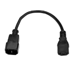 StarTech.com 60cm Stroom Verlengkabel, C14 naar C13 Voedingskabel, 10A 125V, 18AWG, Computer Stroomkabel, IEC-320-C14 naar IEC-320-C13 AC Verlengkabel voor Netvoeding, UL-Listed
