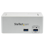 StarTech.com Station d'Accueil USB 3.0 DD / SSD SATA avec Hub USB - Port Charge Rapide et Support UASP - Blanc