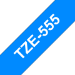 Brother TZE-555 cinta para impresora de etiquetas Blanco sobre azul