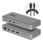 StarTech.com 208N-USB4-DOCK laptop dock/port replicator Wired Gray