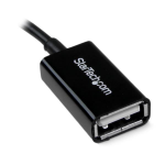 StarTech.com Câble adaptateur Micro USB vers USB Host OTG de 12cm - Mâle / Femelle - Noir