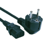 Power Cord, 250VAC 10A CEE 7/7 Plug, EU