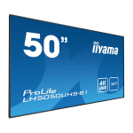 iiyama LH5050UHS-B1 Digital signage display 127 cm (50') LED 450 cd/m² 4K Ultra HD Black 24/7