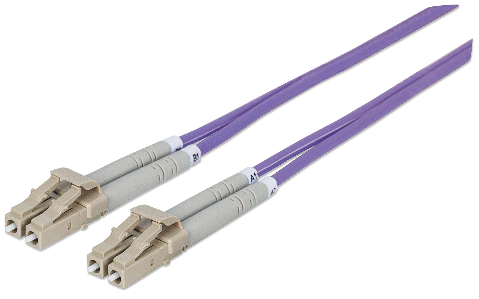Photos - Cable (video, audio, USB) INTELLINET Fiber Optic Patch Cable, OM4, LC/LC, 2m, Violet, Duplex, Mu 750 