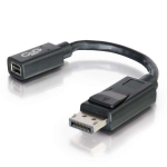 C2G 15cm DisplayPort to Mini DisplayPort Adapter Converter 4K UHD - DP Male to Mini DP Female - Black
