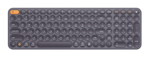 Baseus K01B keyboard Universal USB + RF Wireless + Bluetooth QWERTY US English Grey
