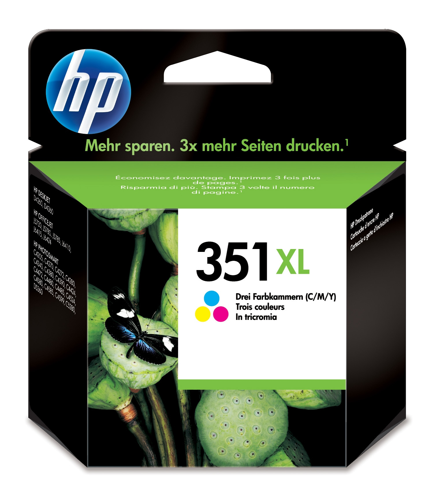 HP CB338EE|351XL Printhead cartridge color, 580 pages ISO/IEC 24711 14ml for HP DeskJet D 4260/OfficeJet J 5700/PhotoSmart C 4280/PhotoSmart C 5280/PhotoSmart D 5300
