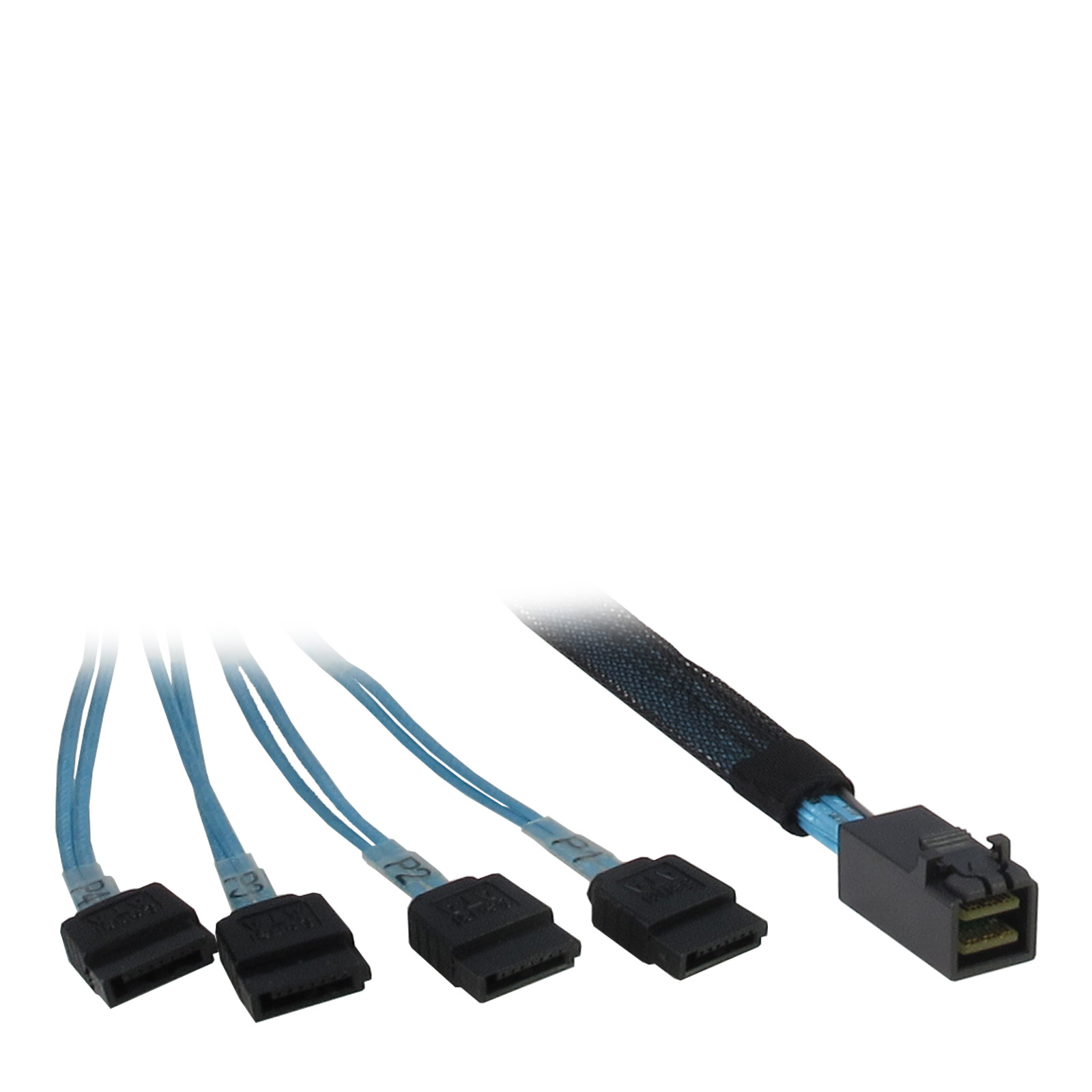 Image of Inter-Tech 0.5m SFF 8643/4x SATA Black, Blue