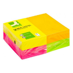 Q-CONNECT KF01350 note paper Rectangle Green, Magenta, Orange, Yellow 100 sheets Self-adhesive