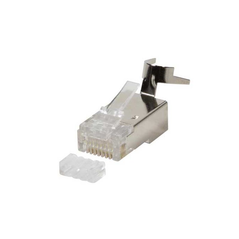 Image of FDL SHIELDED CAT.6A / CAT.7 CONNECTOR + CLAMP - 2 PIECE 4U/4D