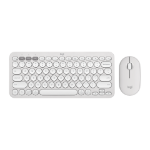 Logitech Pebble 2 Combo keyboard Mouse included Universal RF Wireless + Bluetooth QWERTY English White