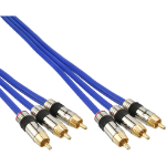 InLine Premium RCA Audio / Video Cable 3x RCA male gold plated 0.5m