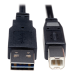 Tripp Lite UR022-010 USB cable 120.1" (3.05 m) USB 2.0 USB A USB B Black