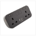 POWERDATA ICON BLACK DESKTOP 2X POWER - DUAL USB A&C