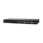 Cisco SF350-24 Managed Switch | 24 10/100 Ports | 4 Gigabit Ethernet (GbE) Combo SFP | Limited Lifetime Protection (SF350-24-K9-UK)