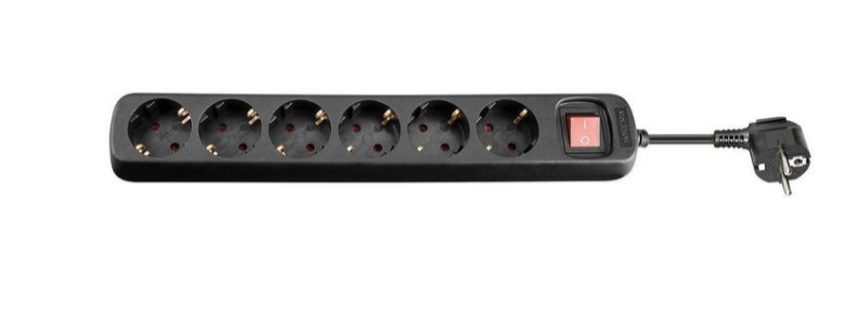 Image of Microconnect 6-way Schuko Socket 5M Black socket-outlet Type F