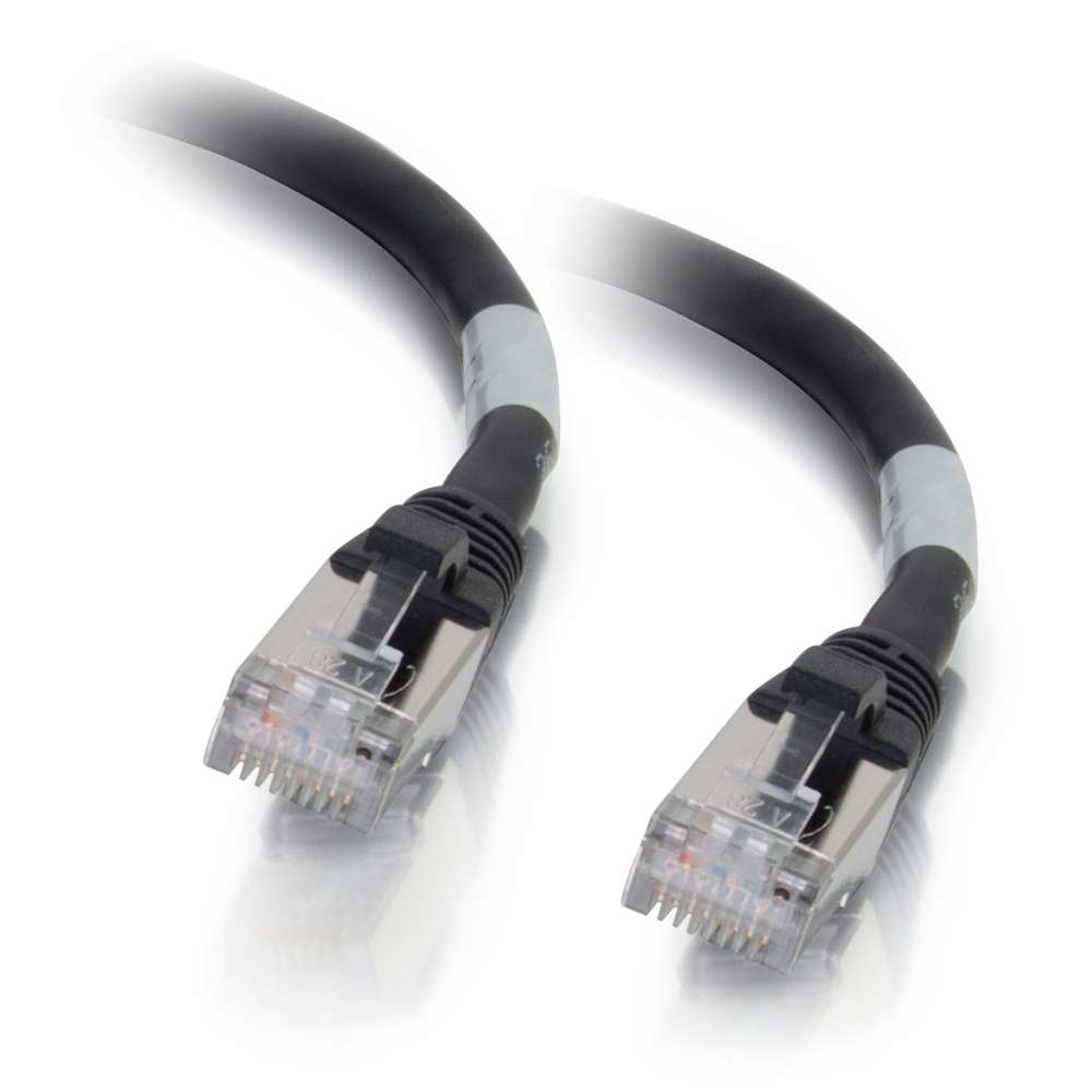 C2G 2m Cat6a Booted Shielded (STP) Network Patch Cable - Black