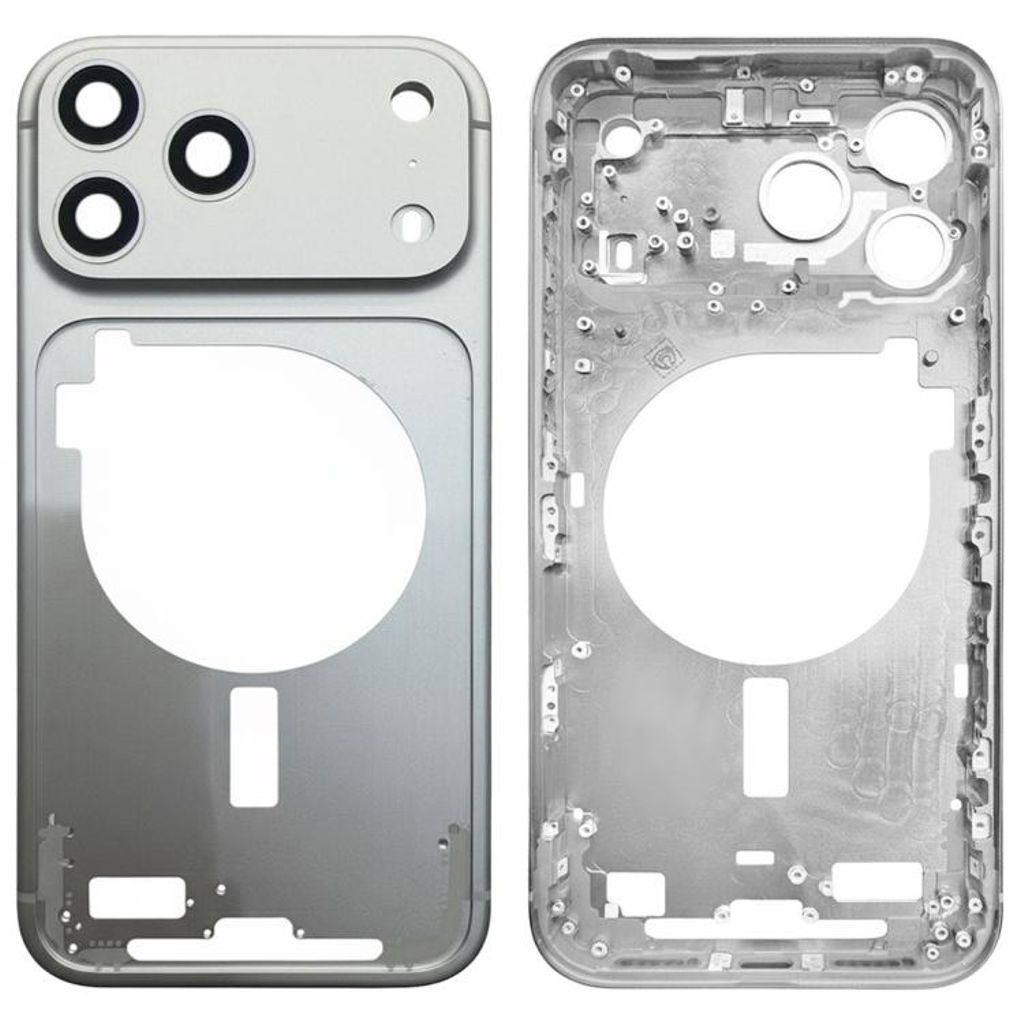 EU Product - iPhone 17 Pro Middle Frame with Camera Lens Cover - Silver thumbnail