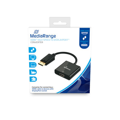 Image of MediaRange MRCS177 video cable adapter 0.2 m DisplayPort HDMI Black