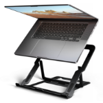 Axagon STND-LAB Aluminum stand for laptops size 10"–17.3". Eight adjustable height and angle. Black version.