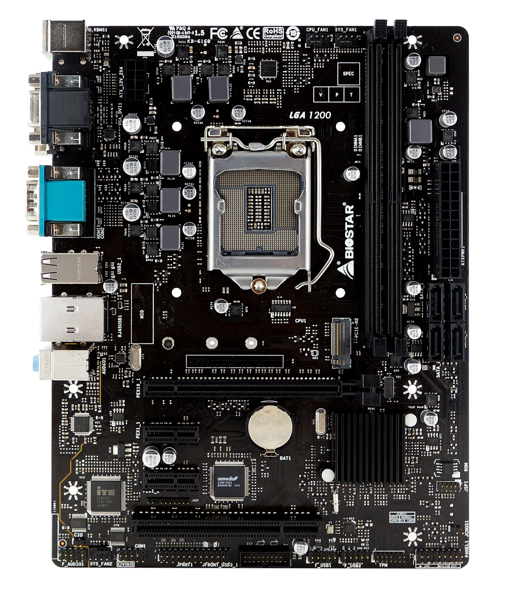 Biostar H410MHG moderkort Intel H410 LGA 1200 micro ATX