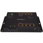 StarTech.com Switch Industriel POE+ Gigabit Ethernet 8 ports - 2 connexions MSA SFP - 30W - Switch Gbe Haute Puissance L2 adminstrable renforcé - Fixation murale Rail DIN IP-30/ -40C° à 75C°