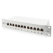 Digitus CAT 6A Patch Panel, shielded, 12-Port, 1HE, 10", grey