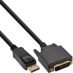 InLine 25 pcs Bulk-Pack DisplayPort to DVI Converter cable, black, 2m