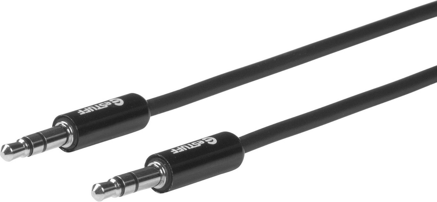 Image of eSTUFF Minijack Cable 3.5mm 0,5m audio cable 0.5 m Black