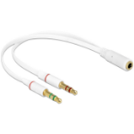 DeLOCK 65585 audio cable 0.2 m 2 x 3.5mm 3.5mm White