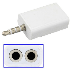 4XEM 4XIJACK cable gender changer 3.5 White