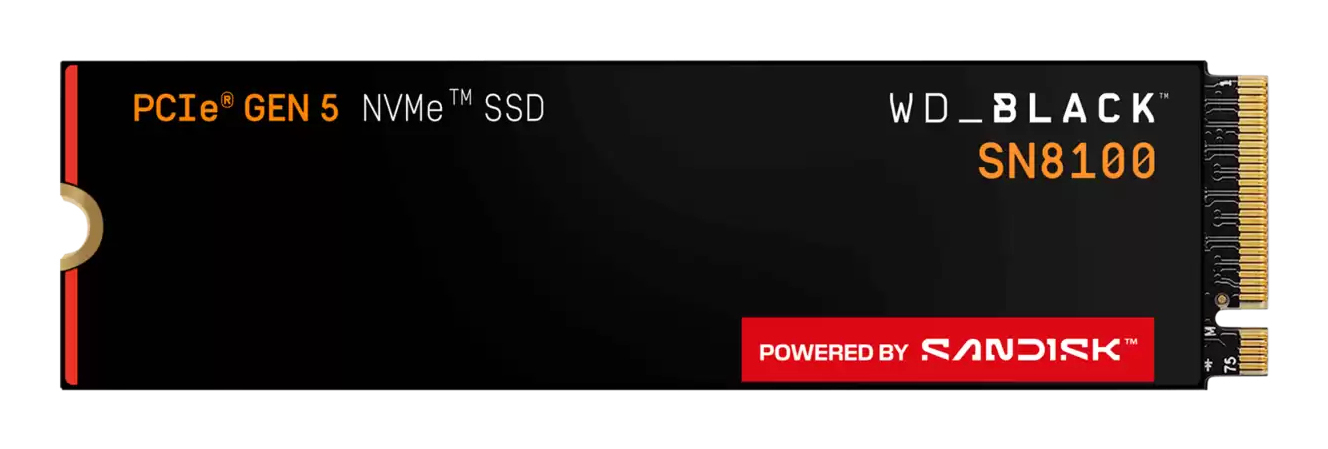 Western Digital Black WD_BLACK™ SN8100 NVMe™ SSD POWERED BY SANDISK 1 TB, [With Heatsink]