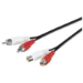 Microconnect AUDCH10 ljudkabel 10 m 2 x RCA Svart