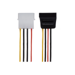 Maplin 4 Pin Molex Male to 15 Pin SATA Female Power Lead Cable - 0.2m