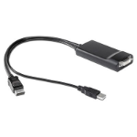 HP 572033-001 video cable adapter 0.5 m 2x DisplayPort DVI-D Black