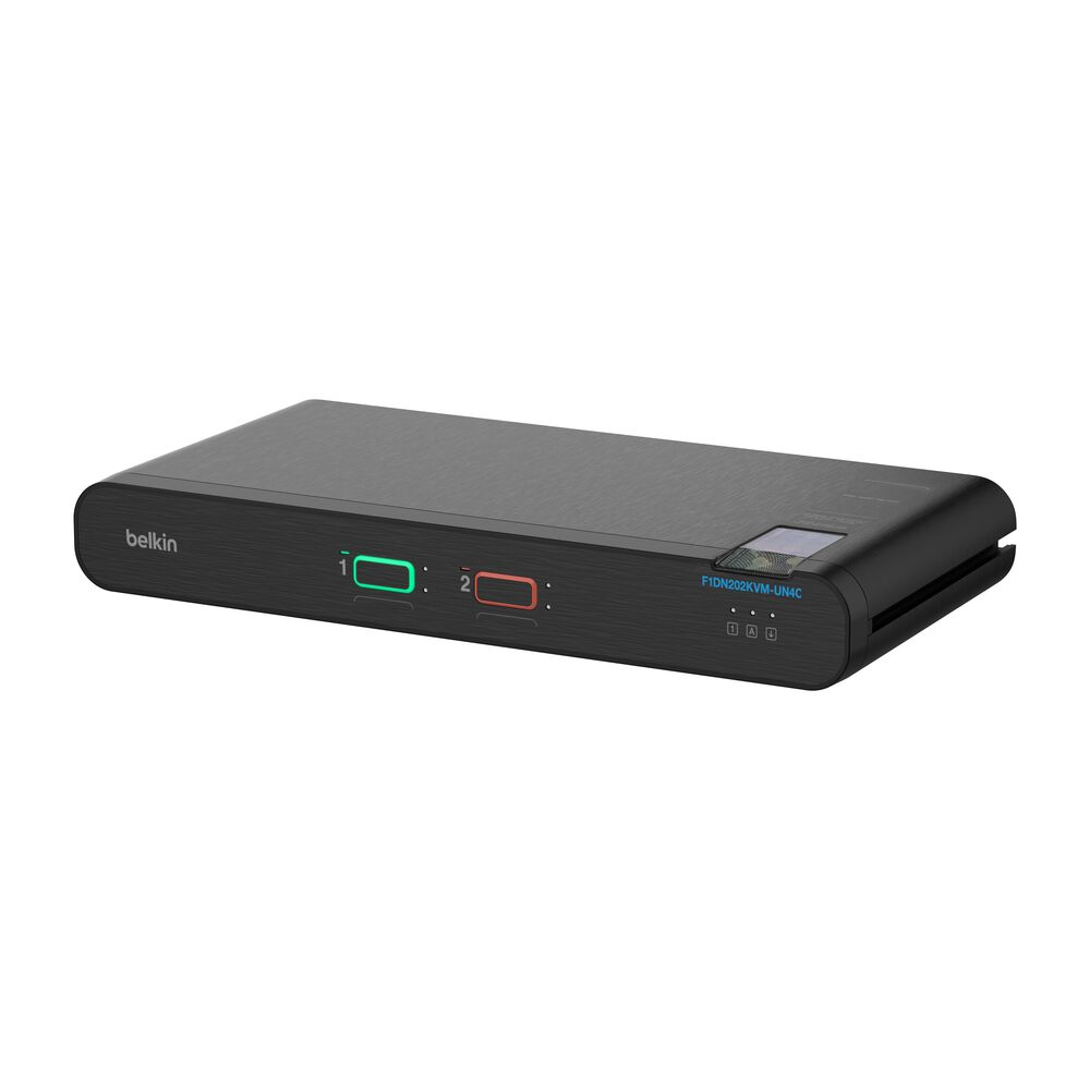 Belkin IsoClave RED/BLACK Secure KVM Switch. 2-Port Dual Head