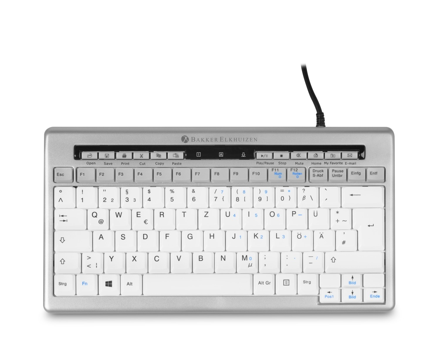 Image of BakkerElkhuizen S-board 840 keyboard USB QWERTZ German Light grey,...