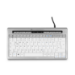 BakkerElkhuizen S-board 840 Tastatur Büro USB QWERTY Spanisch Hellgrau, Weiß