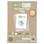 Eco Eco A4 50% Recycled Bag 50 Clear Tidy Files - Pack of 50