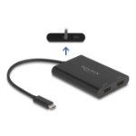 DeLOCK 64309 video kabel adapter 0,2 m USB Type-C HDMI + USB Type-C Zwart